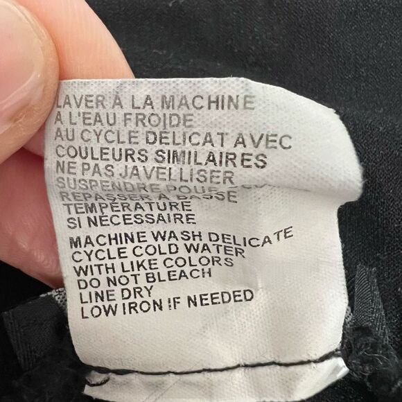 Tribal Black High-Rise Rayon Blend Pull-On Cuffed Cropped Trousers‎ Size 4 - Picture 6 of 12